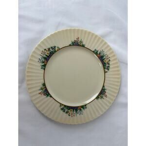 Lenox Rutledge Luncheon Plate 8.5 Inch Floral Ivory Gold Trim Made USA